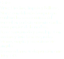 Cata: Vista: Oro fino, límpido y brillante.
Nariz: con delicado bouquet que combina las características del varietal en perfecta armonía con las notas propias de la madera.
Boca: estructurado y complejo. Con madera y fruta bien integradas. Intenso, amplio y exquisitamente singular.
Recomendamos su degustación entre 10 y 14ºC